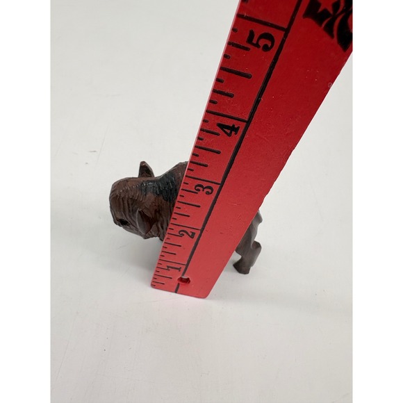Hand Carved Wooden Bison Buffalo Figurine Rustic Wildlife Wood Sculpture 3 inch - Picture 8 of 10